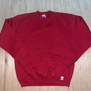 Vtg Russell Athletic Blank Crewneck Sweatshirt Youth Medium Made In USA Pullover
